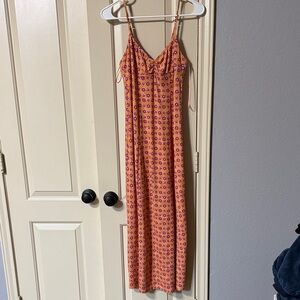 Urban Outfitters Orange Floral Maxi Dress